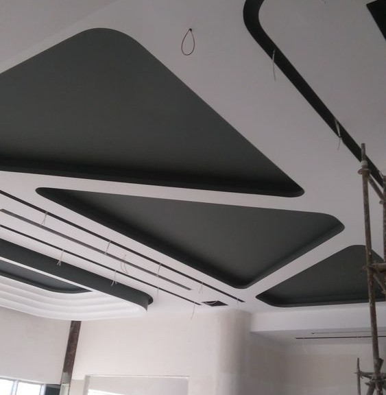 L-Shape Hall False Ceiling Design