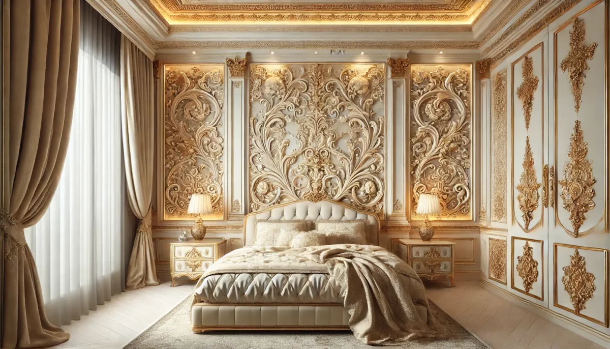 baroque bliss royale texture paint design for bedroom