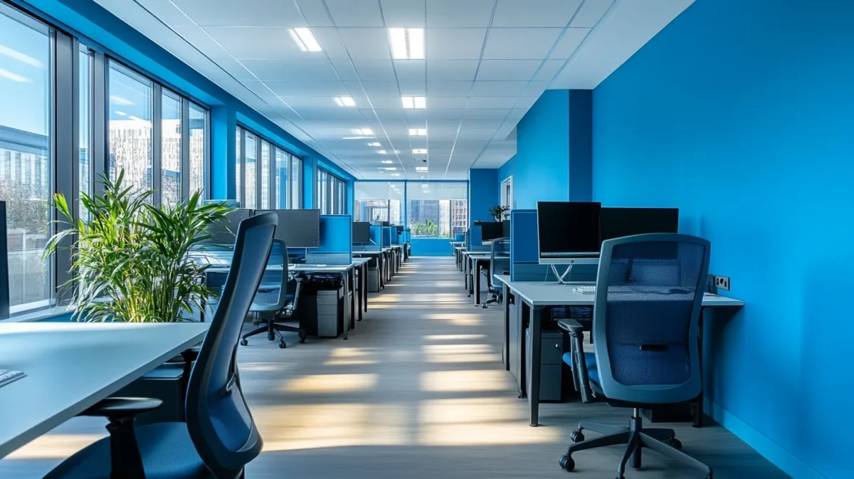 blue the tranquil office room colours for focus