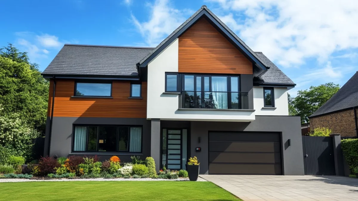 brown and grey house exterior colour schemes