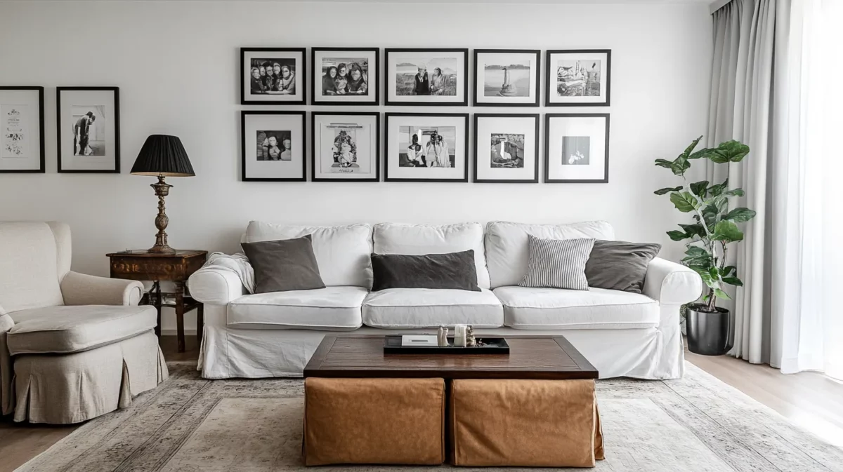 classic white living room colour combination