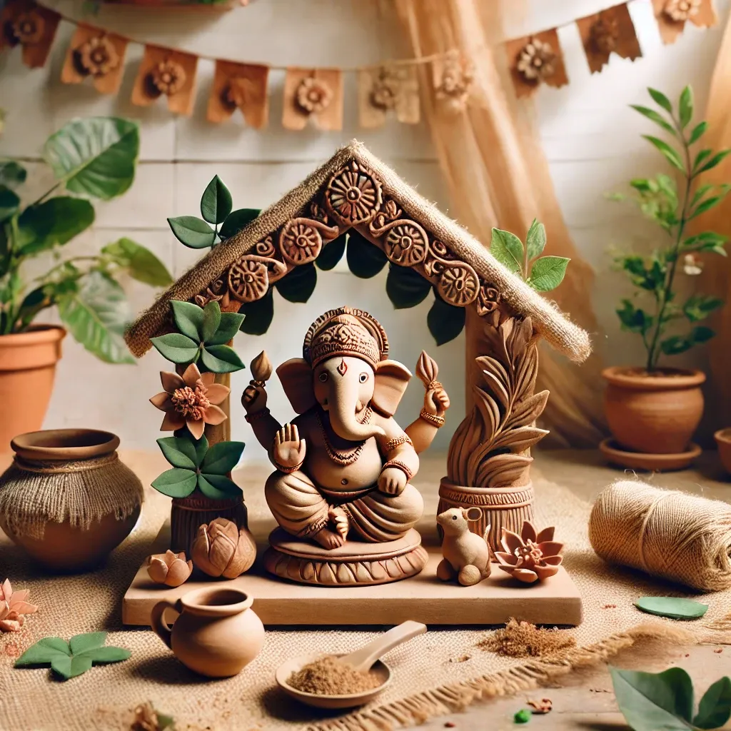 ganpati decoration ideas using clay