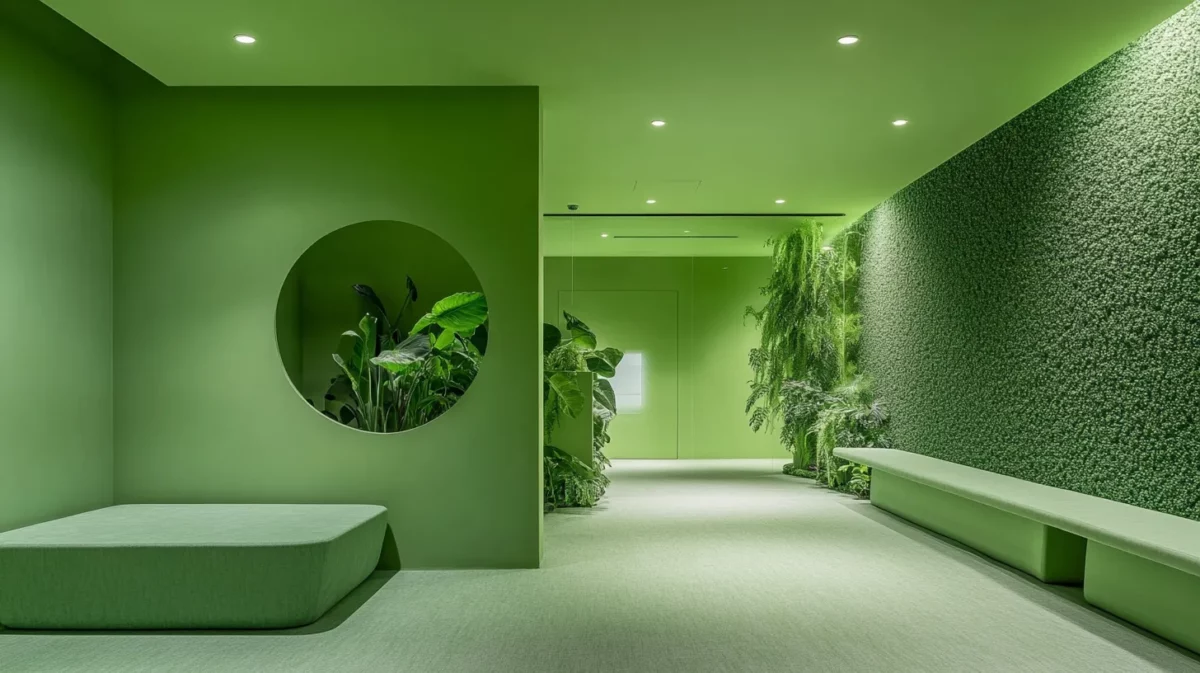 green office interior colour for relaxation