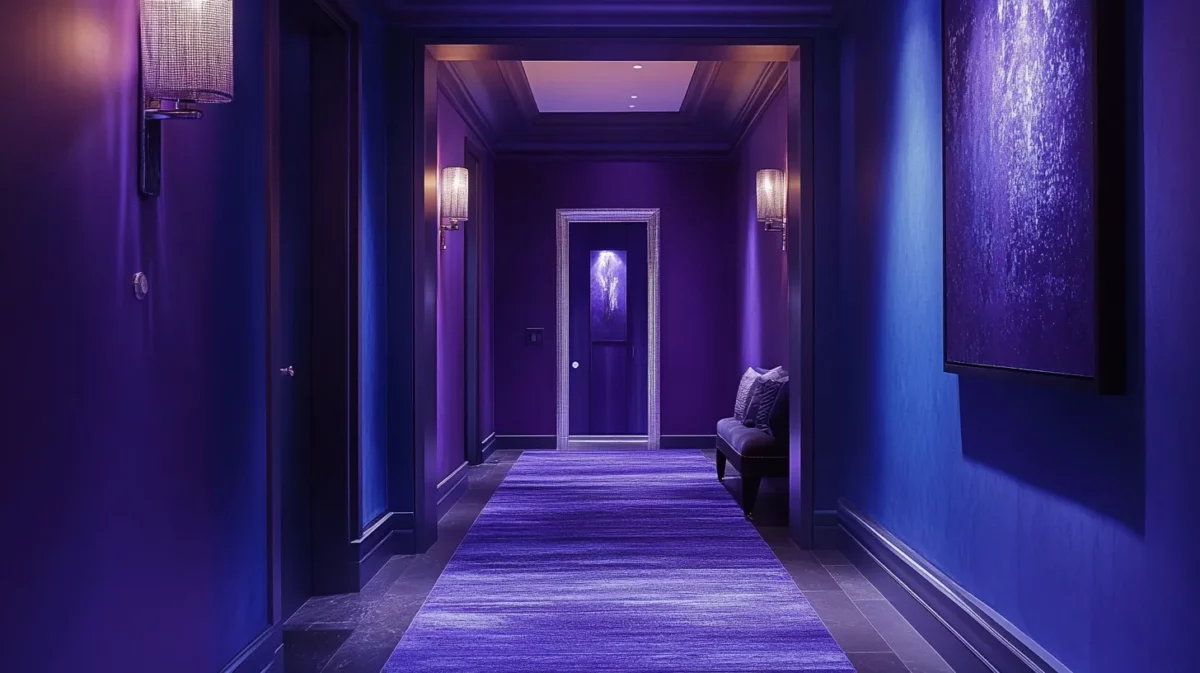 indigo colour combinations for hall