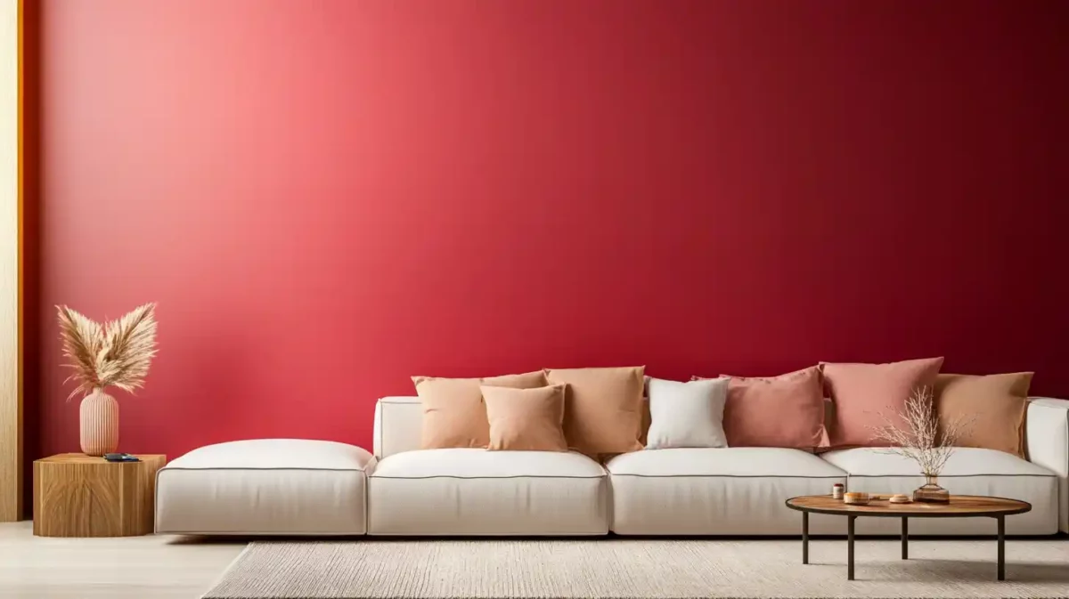 pink and red wall paint colour combinations