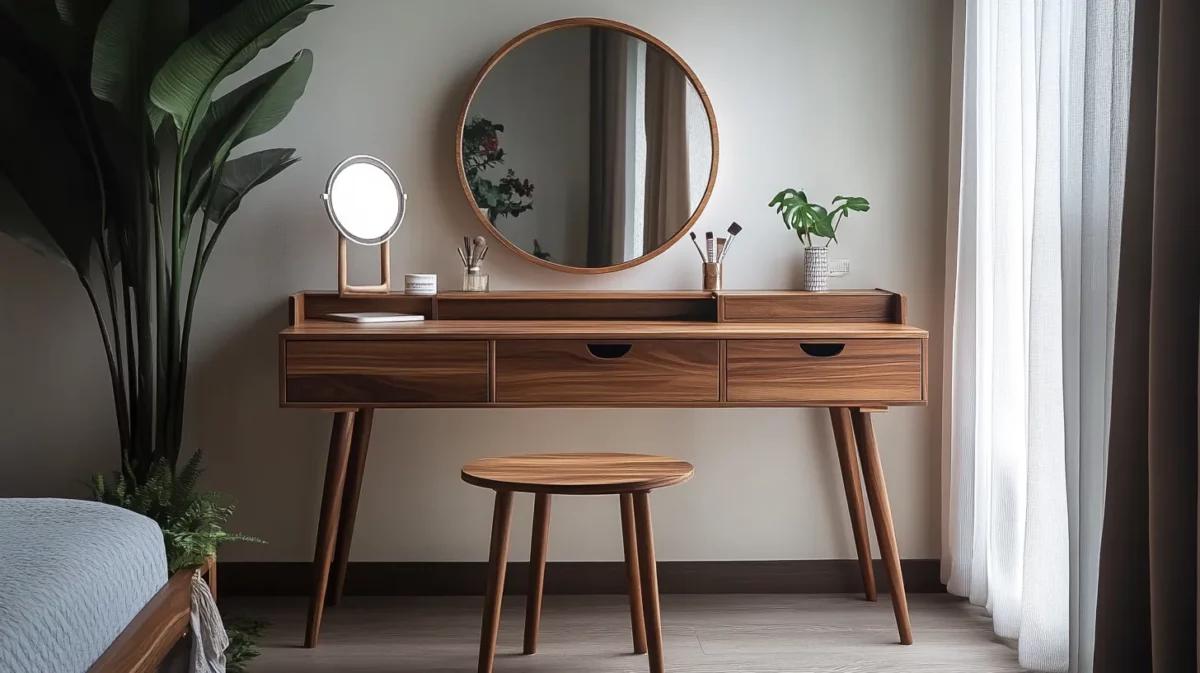 timeless wooden dressing table design