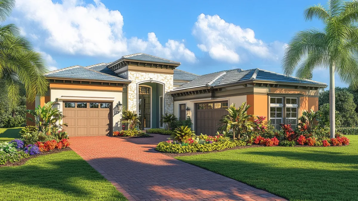 tropical paradise front elevation colour combination