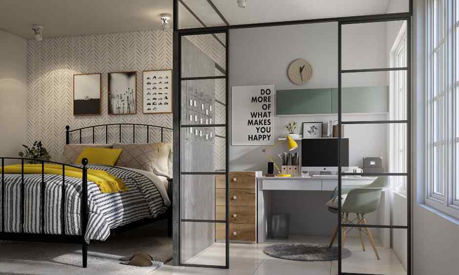 glass wall bedroom