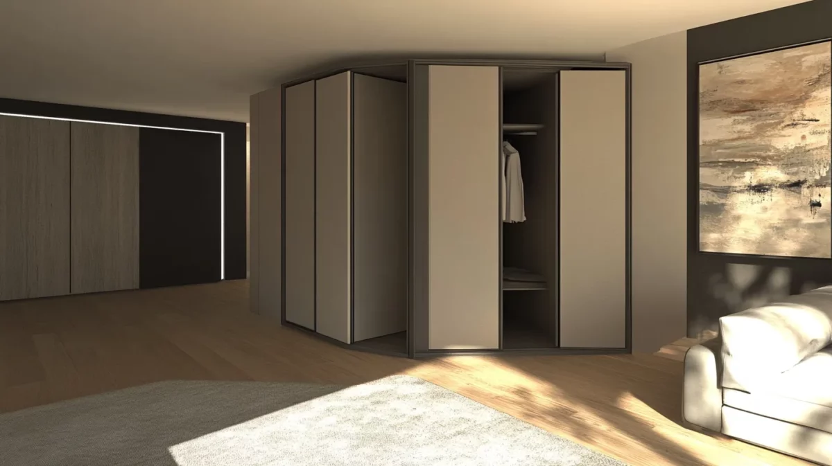 corner l shaped cupboard design idea