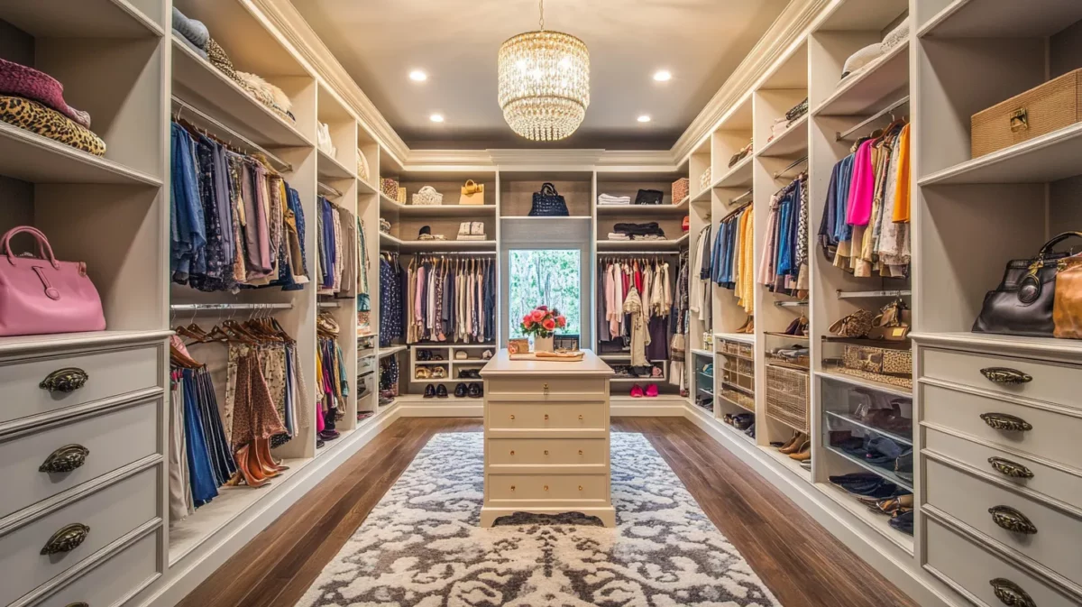 luxury walk in wardrobe design idea