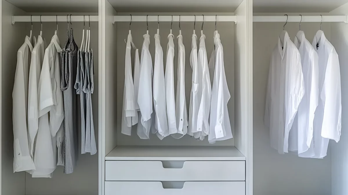 minimalist white colour cupboard design idea