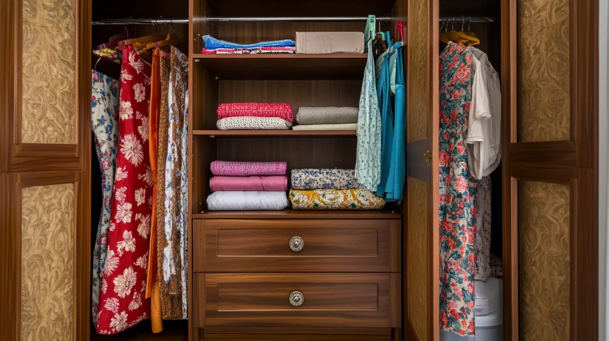 monsoon ready wardrobe interior design for indian ladies