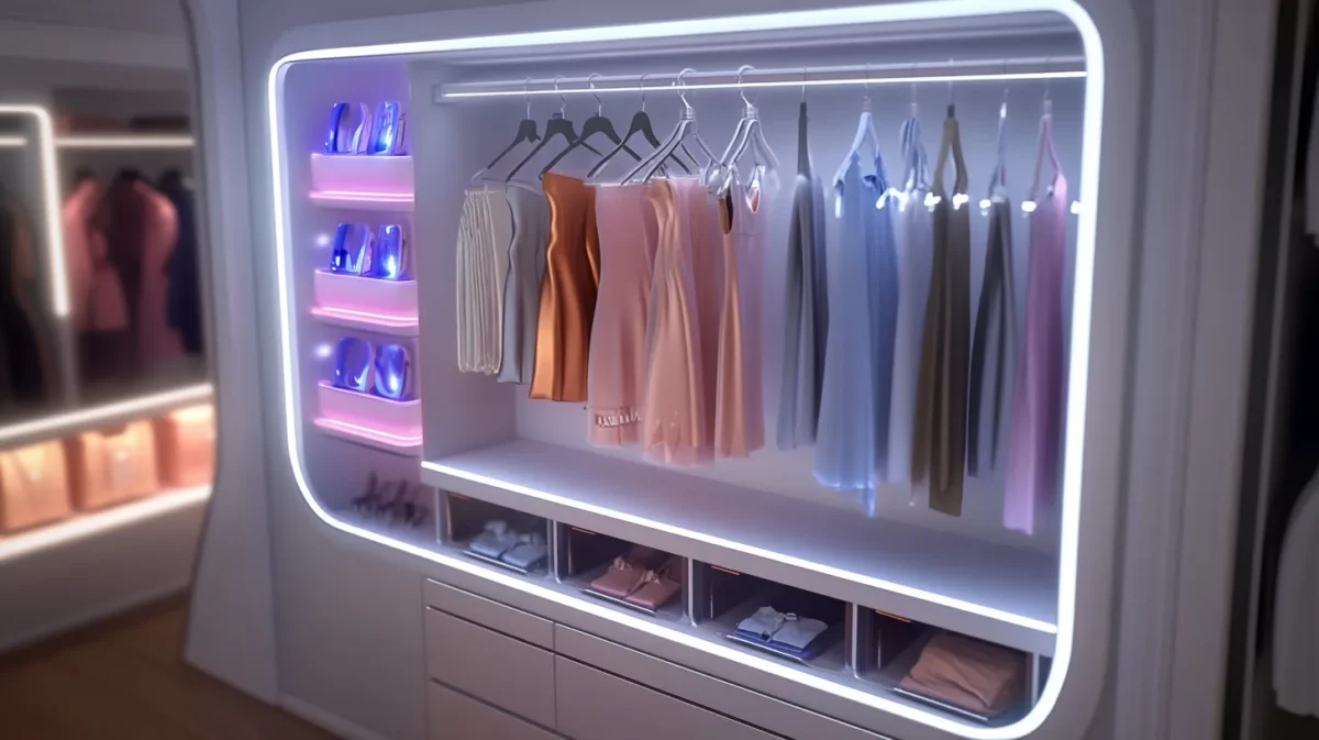 smart organization ladies wardrobe design idea