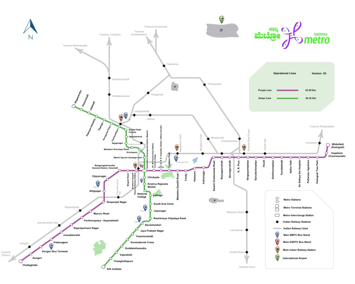 Bangalore Metro Route Map, Timings and Latest Updates [2024]