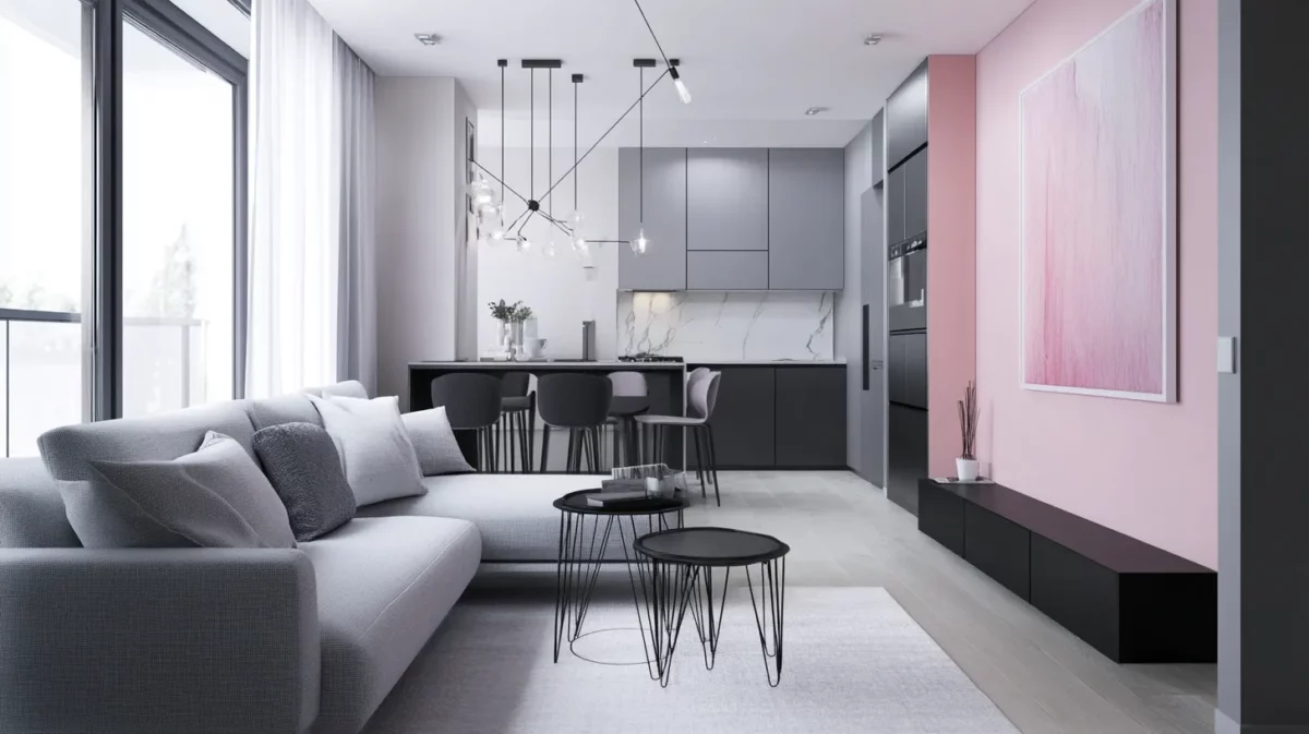 minimalist chic with light pink colour combinations