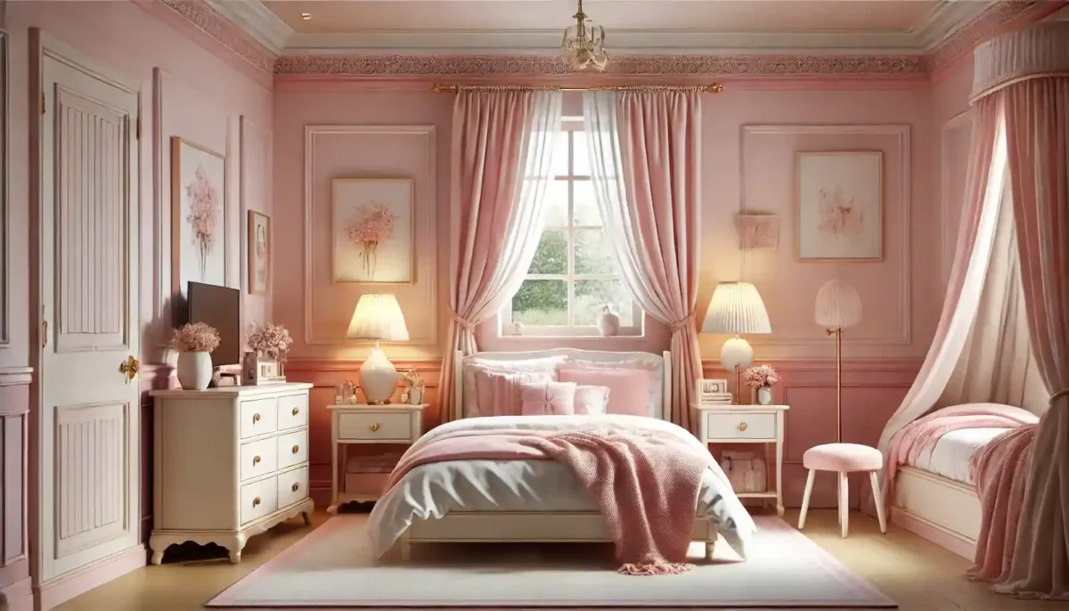 baby pink and cream colour combination