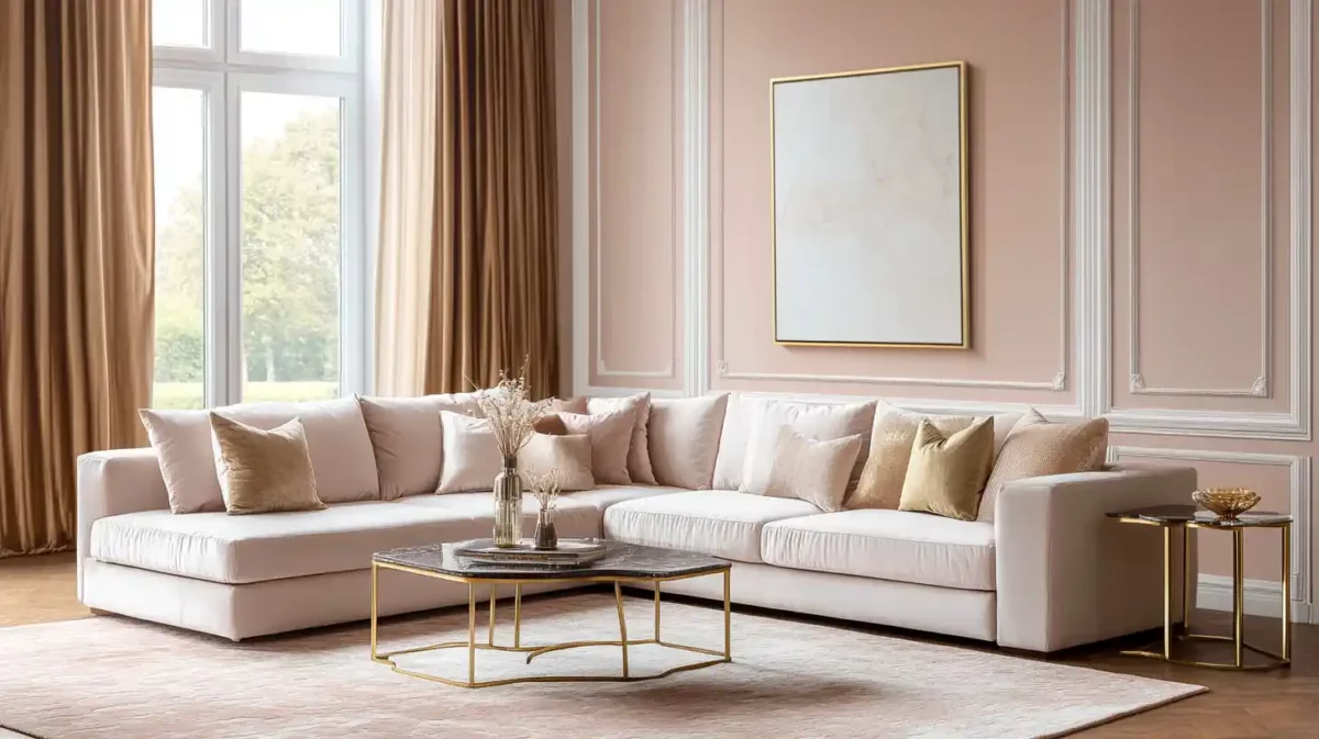 blush pink and rich gold create a luxurious romantic palette