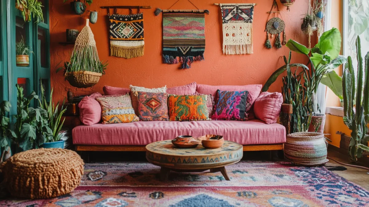 bohemian dream with light pink colour combinations