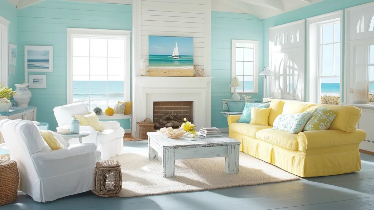 coastal elegance lemon yellow colour combination