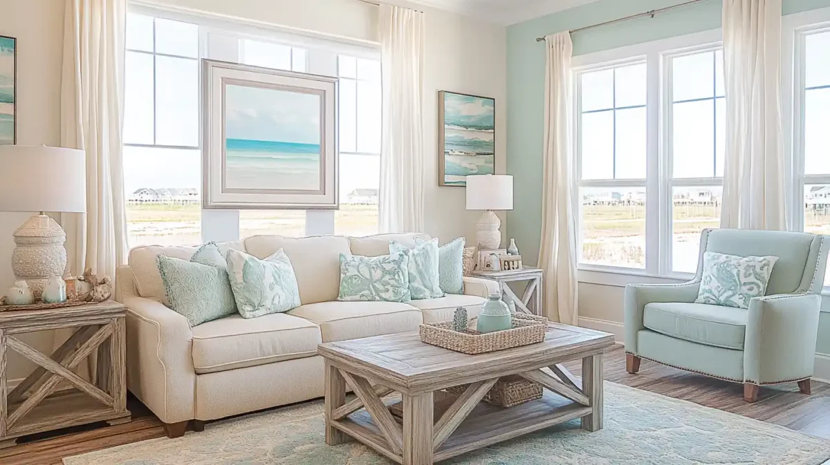 coastal serenity paired with cream