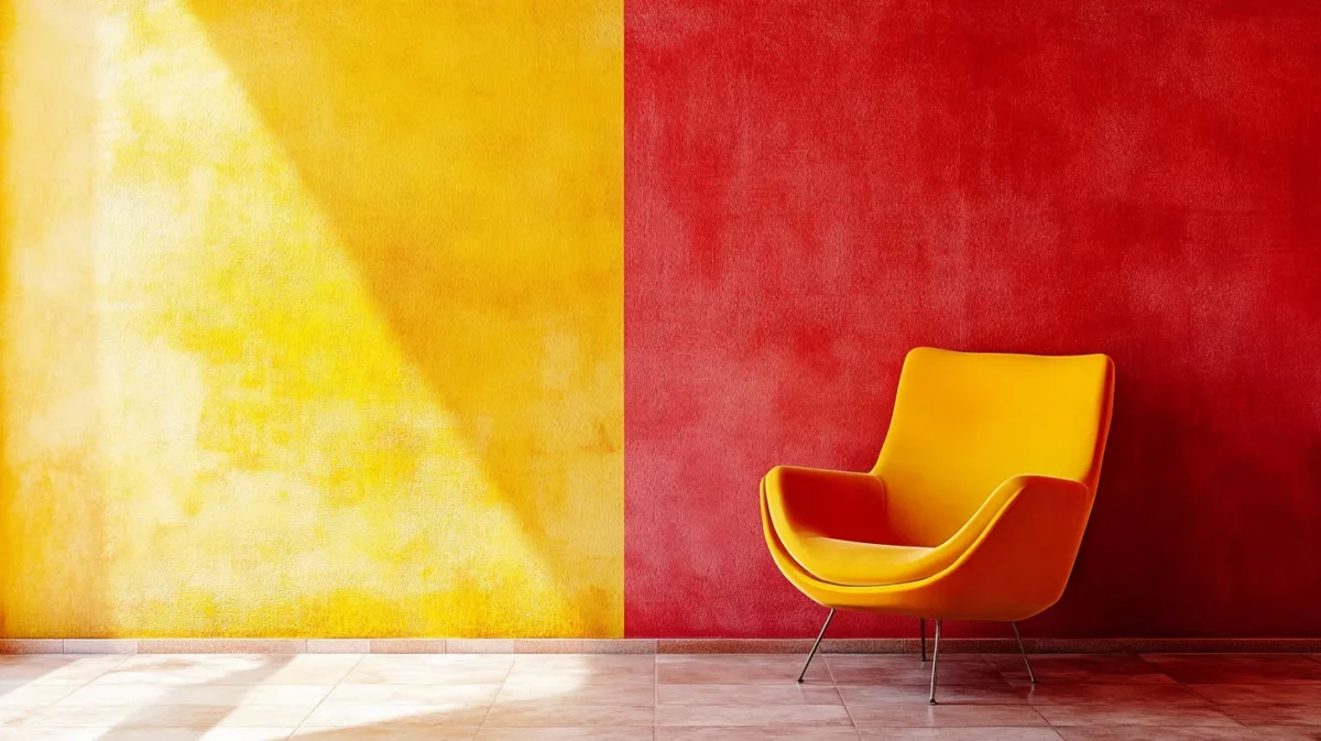 combination of red and yellow for walls