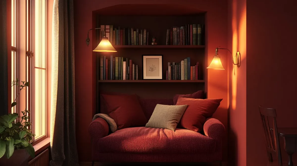 cosy reading nook delight wall colour combination for hall