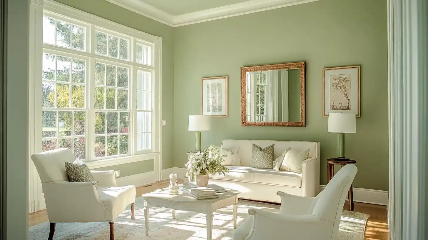 wall color combinations cream silk and pista green softness