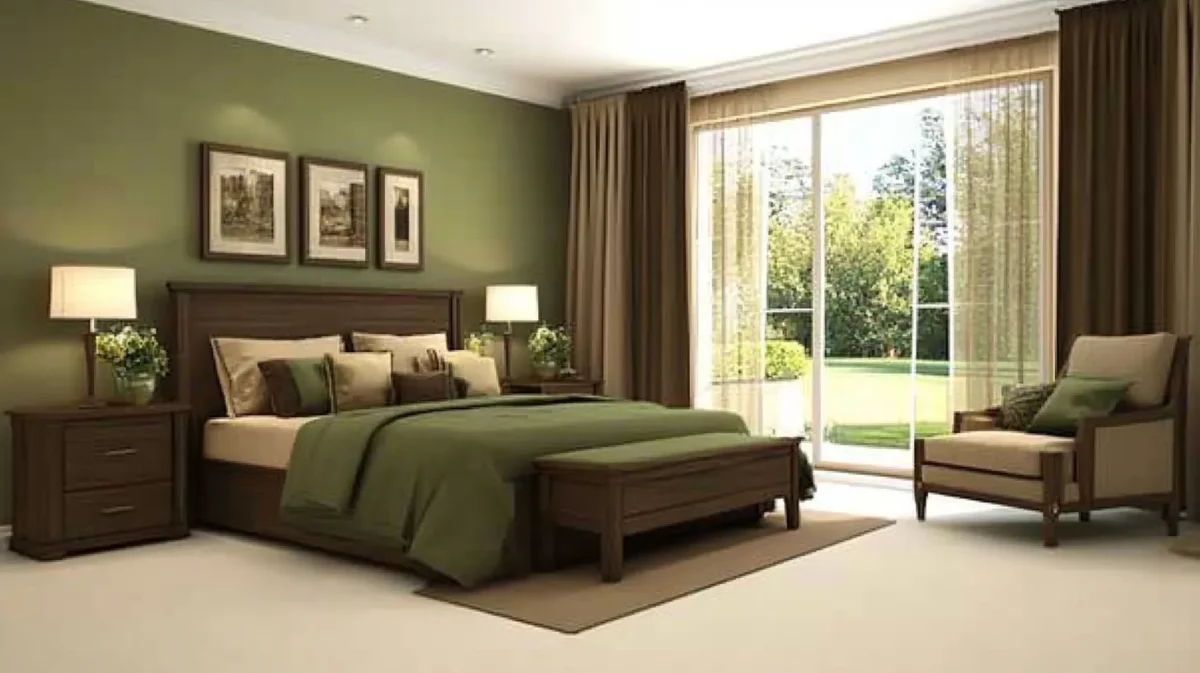 dazzling earthtones olive green and brown combination