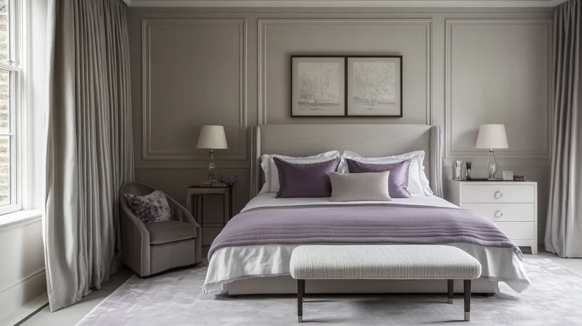 dove gray and light purple colour combination