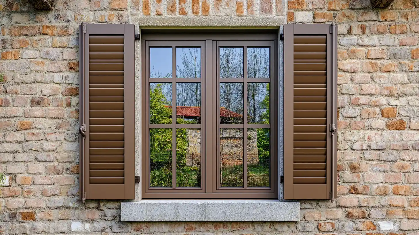 earthy and inviting brown for window colour combination