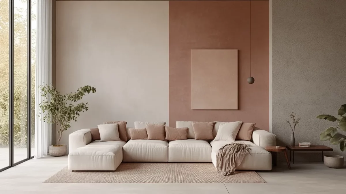 earthy serenade with light pink colour combinations