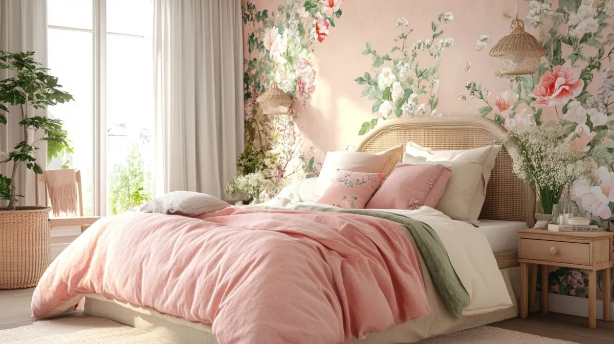 floral tranquility with light pink colour combinations