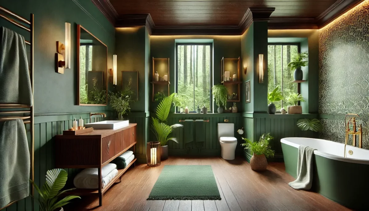 forest green escape bathroom design color schemes