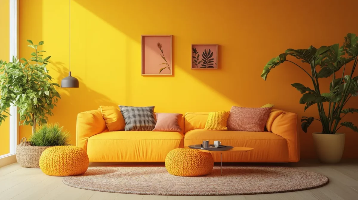 fresh citrus splash colour combination wall paint