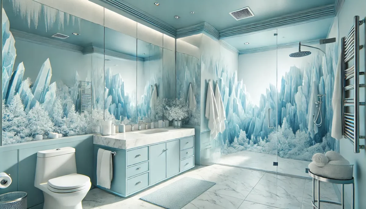 glacier reflection bathroom decor color schemes