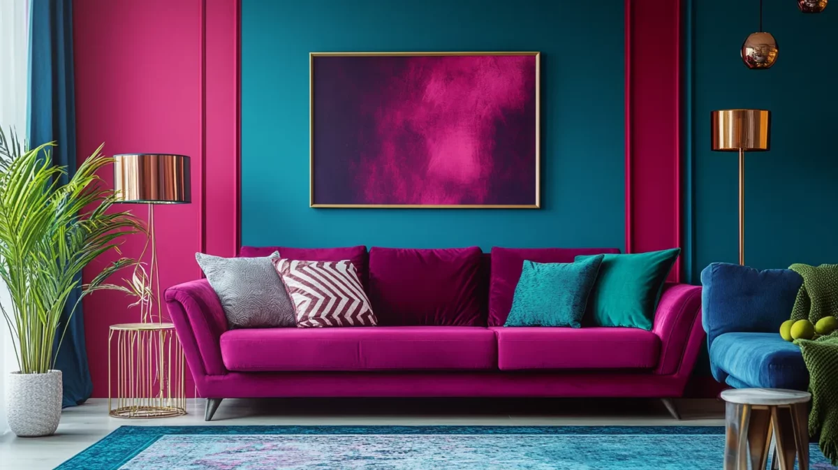 magenta and teal elegance colour combination