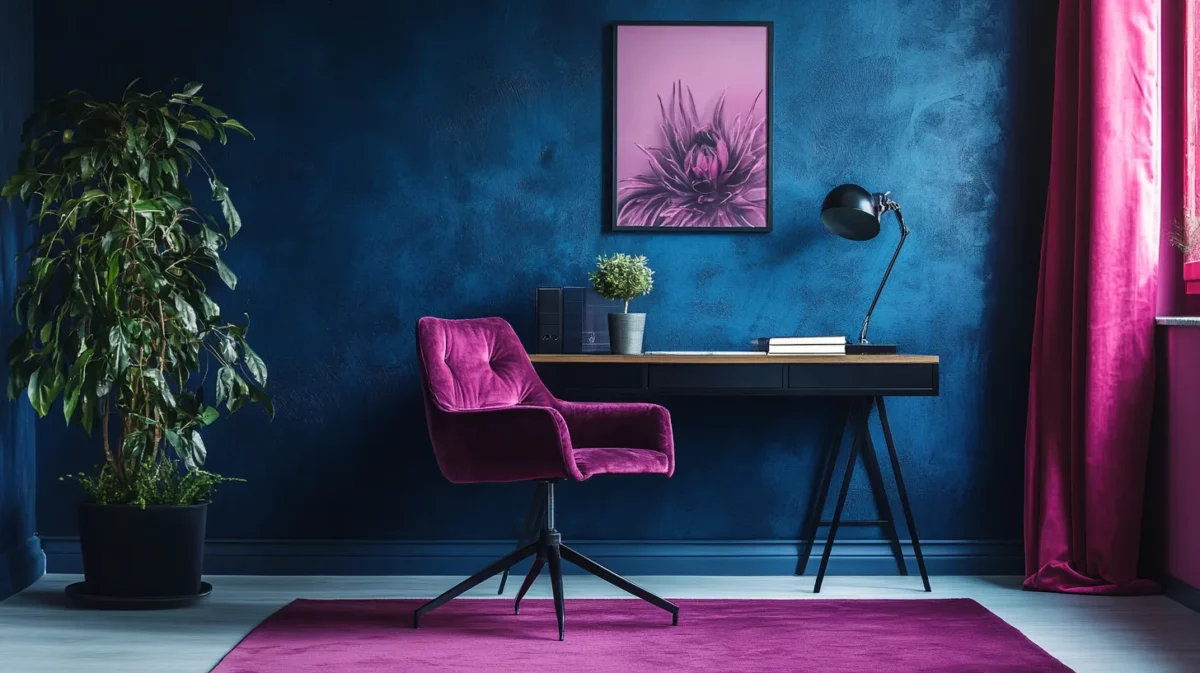 magenta with midnight blues colour combination