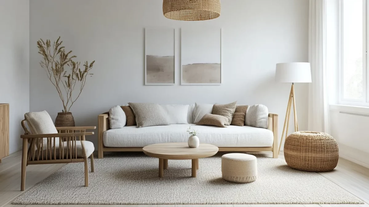 minimalistic scandinavian neutrals wall colour combination