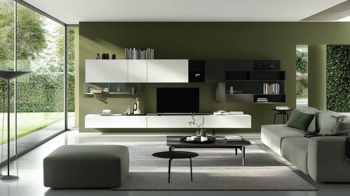 modern chic olive green colour combination