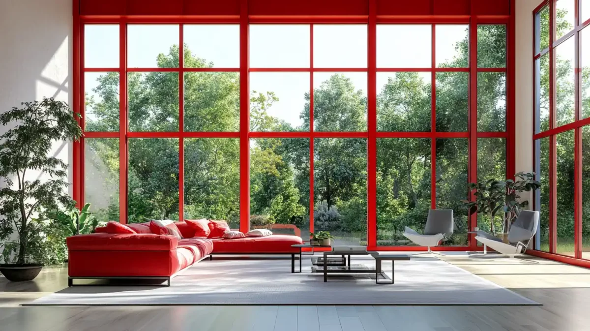 red colour window combination