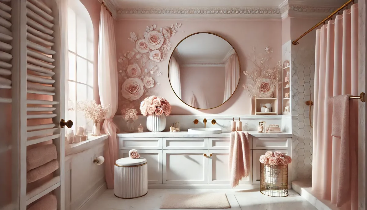 rose petal whisper colors for bathroom walls