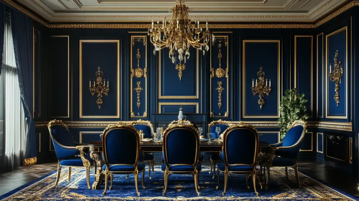 royal blue colour combination with regal gold