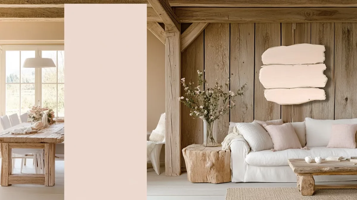 rustic softness with light pink colour combinations