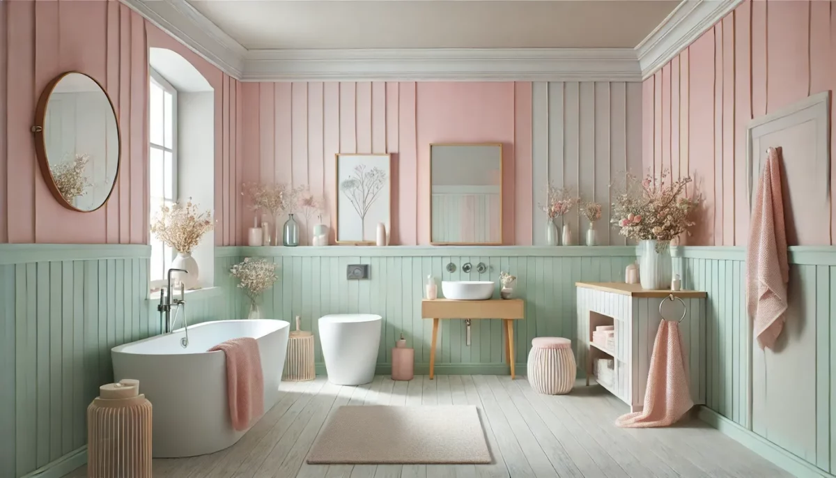 soft pastel retreat bathroom decor color schemes