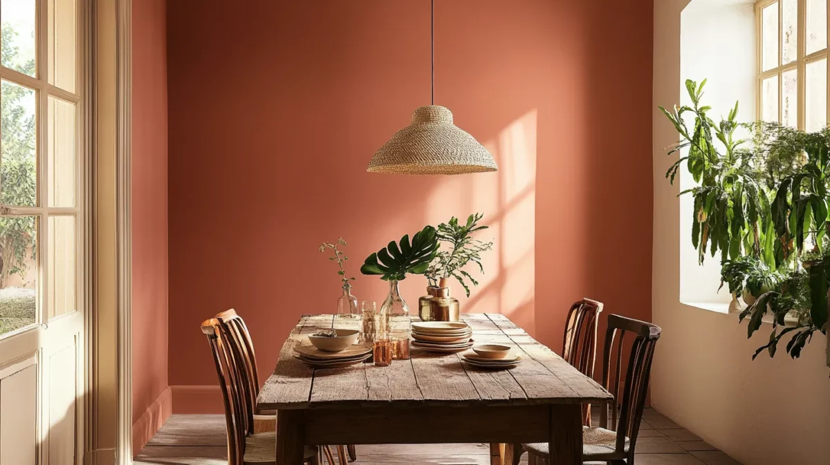 terracotta colour combination for dining room