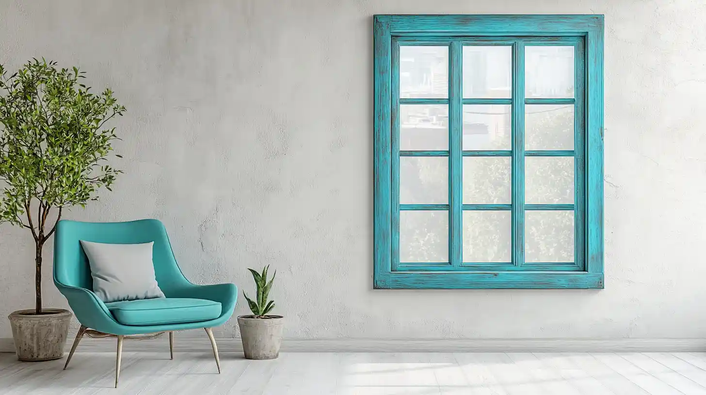 turquoise window colour combination