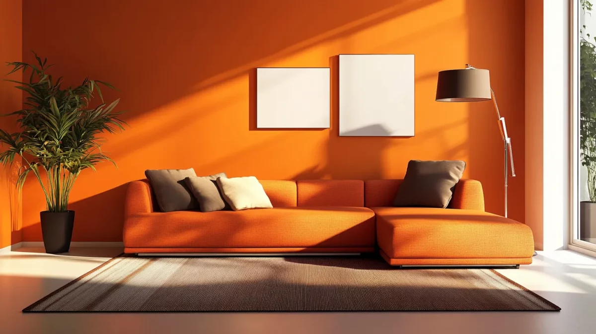 vibrant wall colour combination for living room