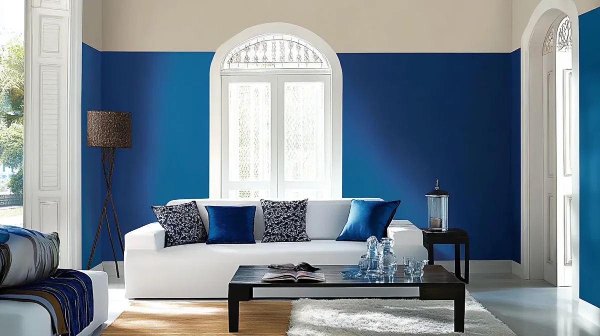 wall colour combination with blissful blue