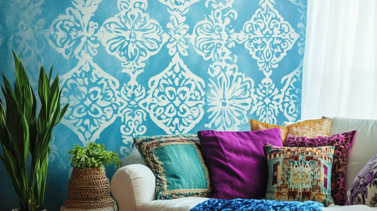 whimsical wall stencils paint design