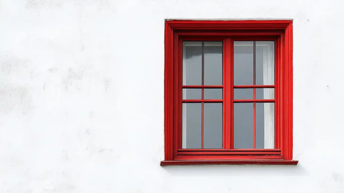 window with red colour combination